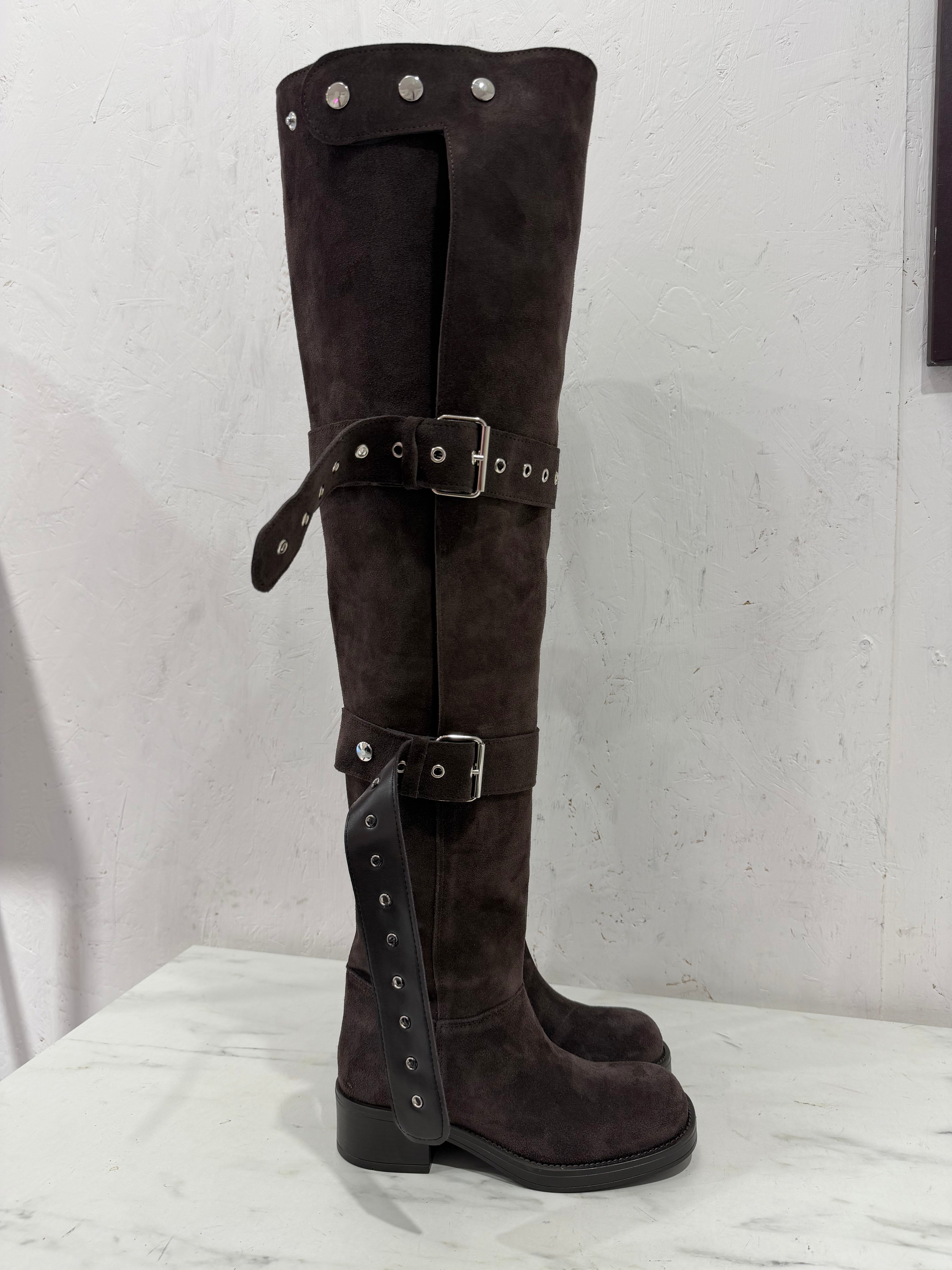 Stivale Hummer camoscio cioccolato