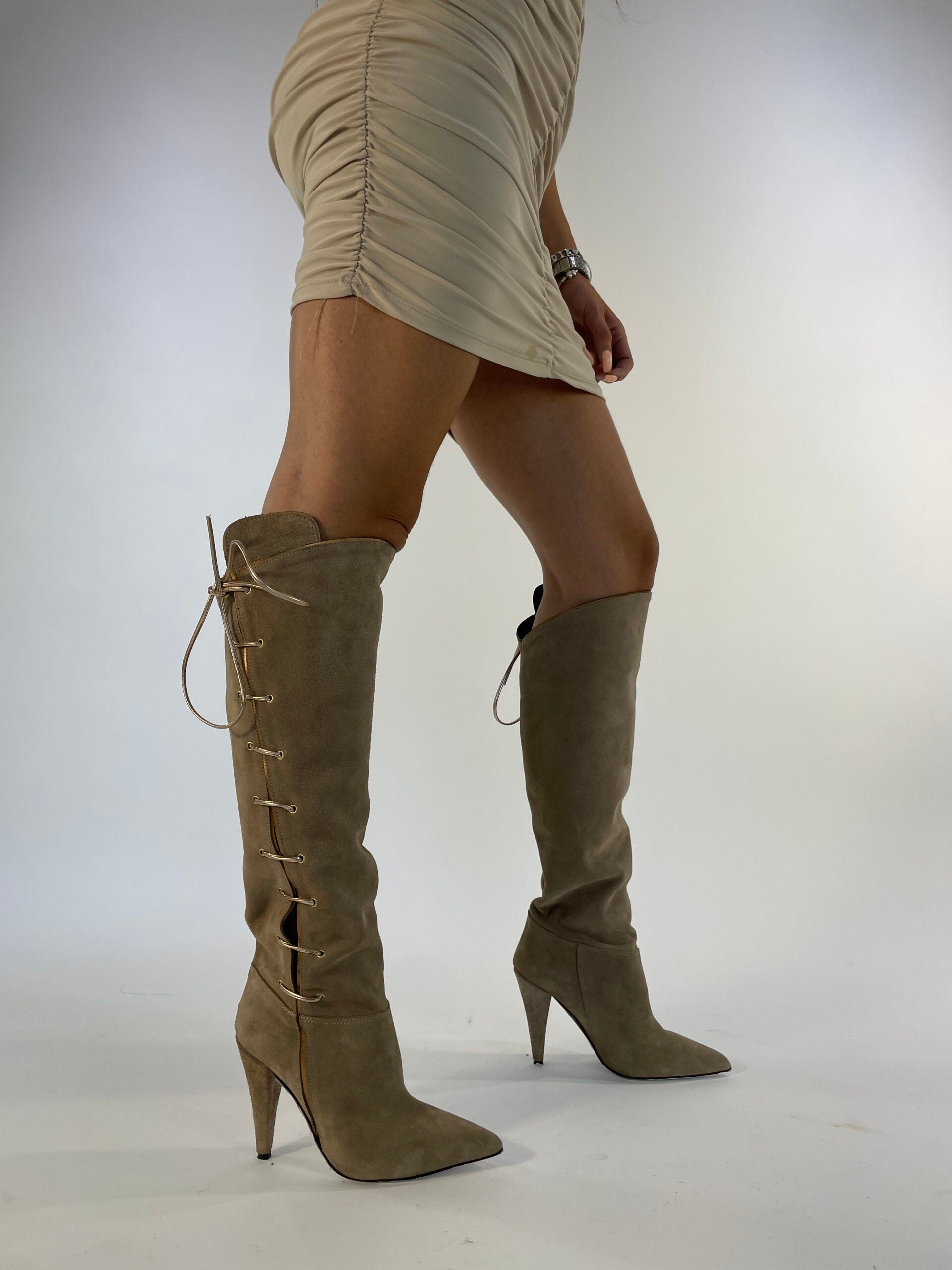 Beige suede bolero