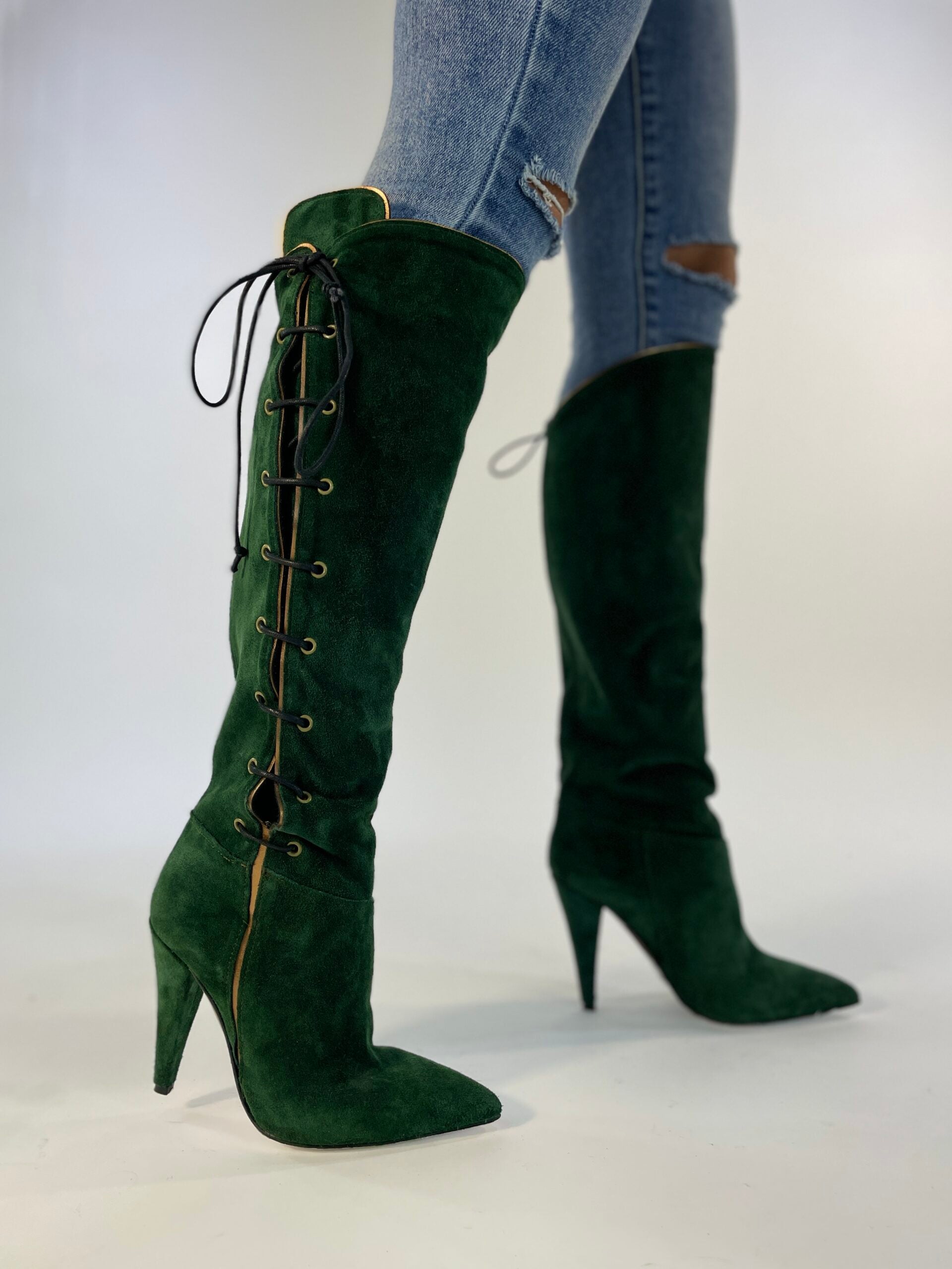 Bolero camoscio verde