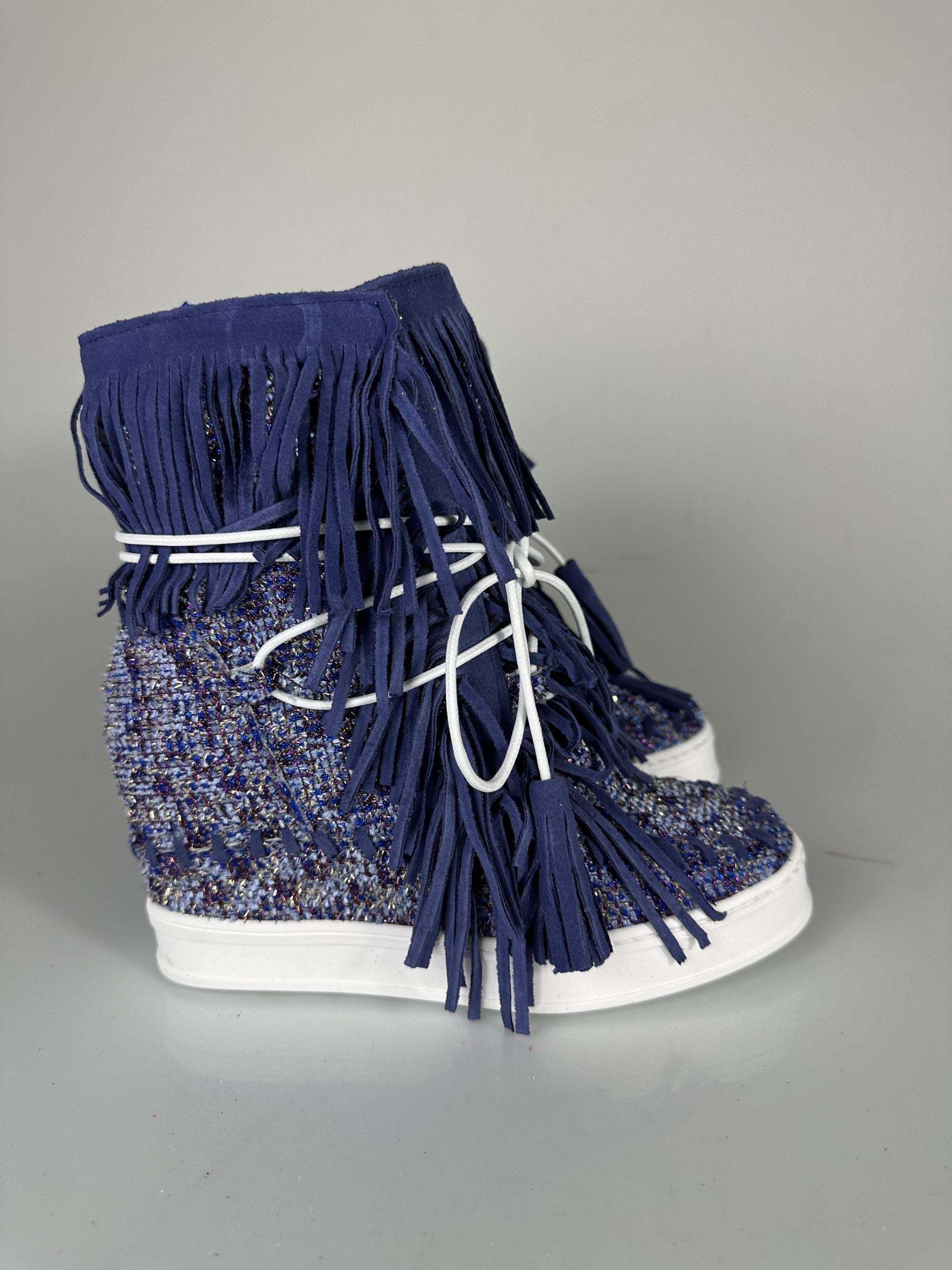 full up multicolor raffia rip blue