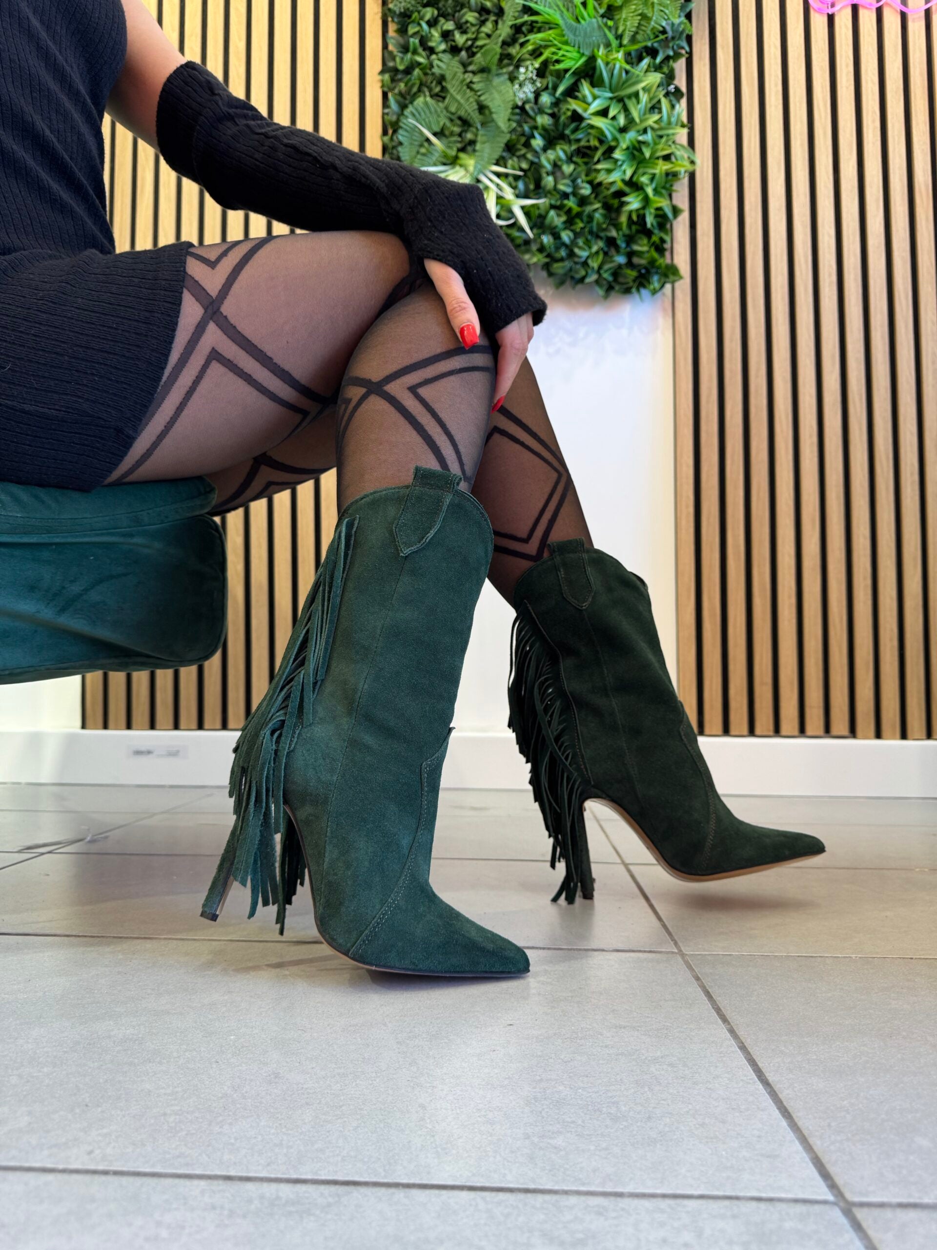 Ibiza green suede