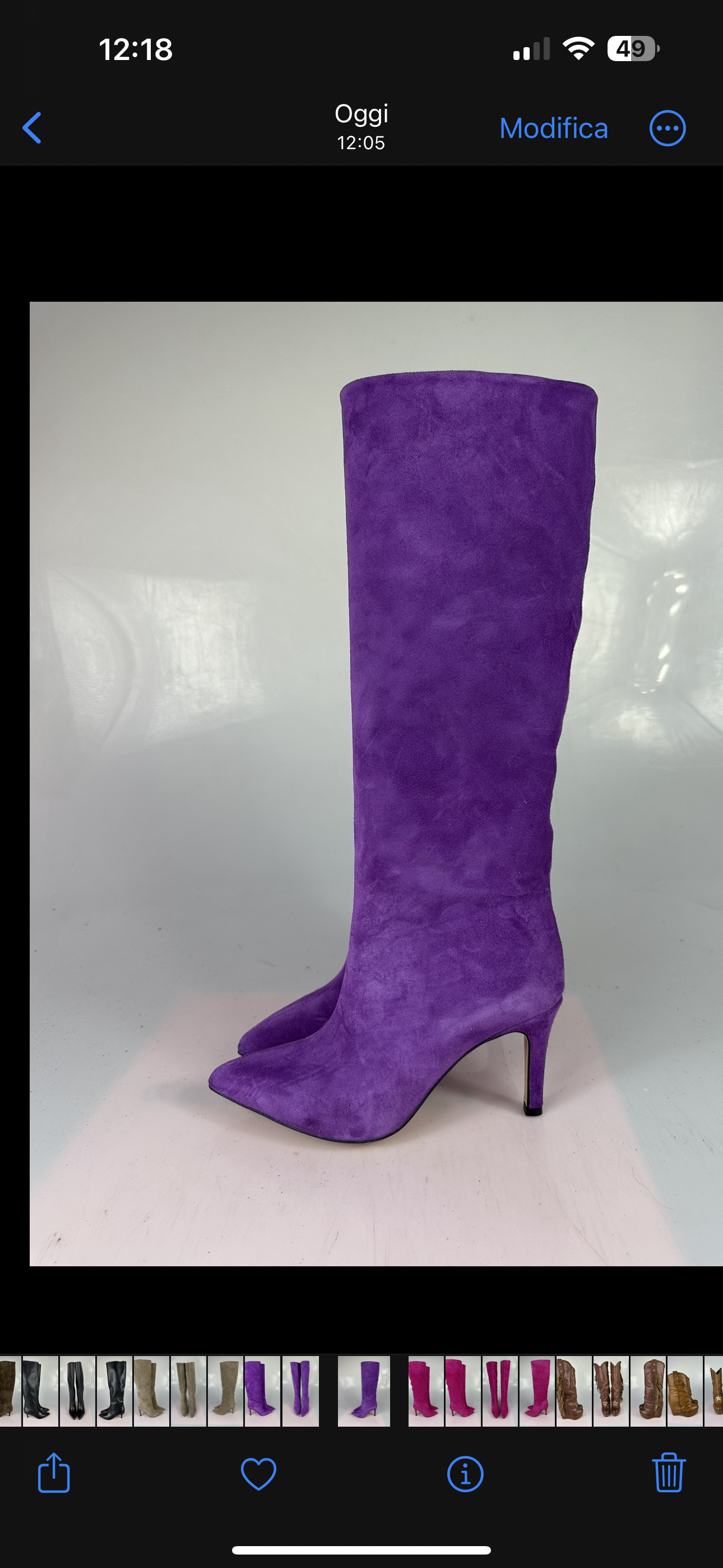 Lurex camoscio viola