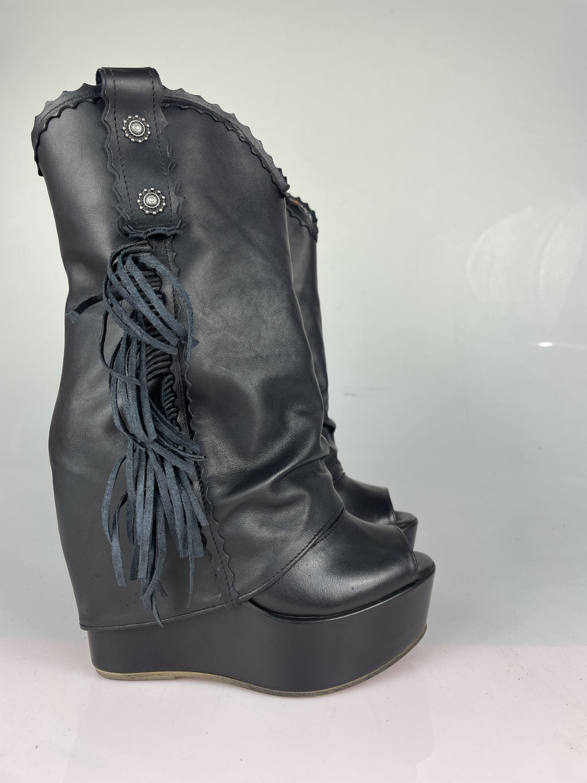 Carmensita Euphoria mid cuero negro