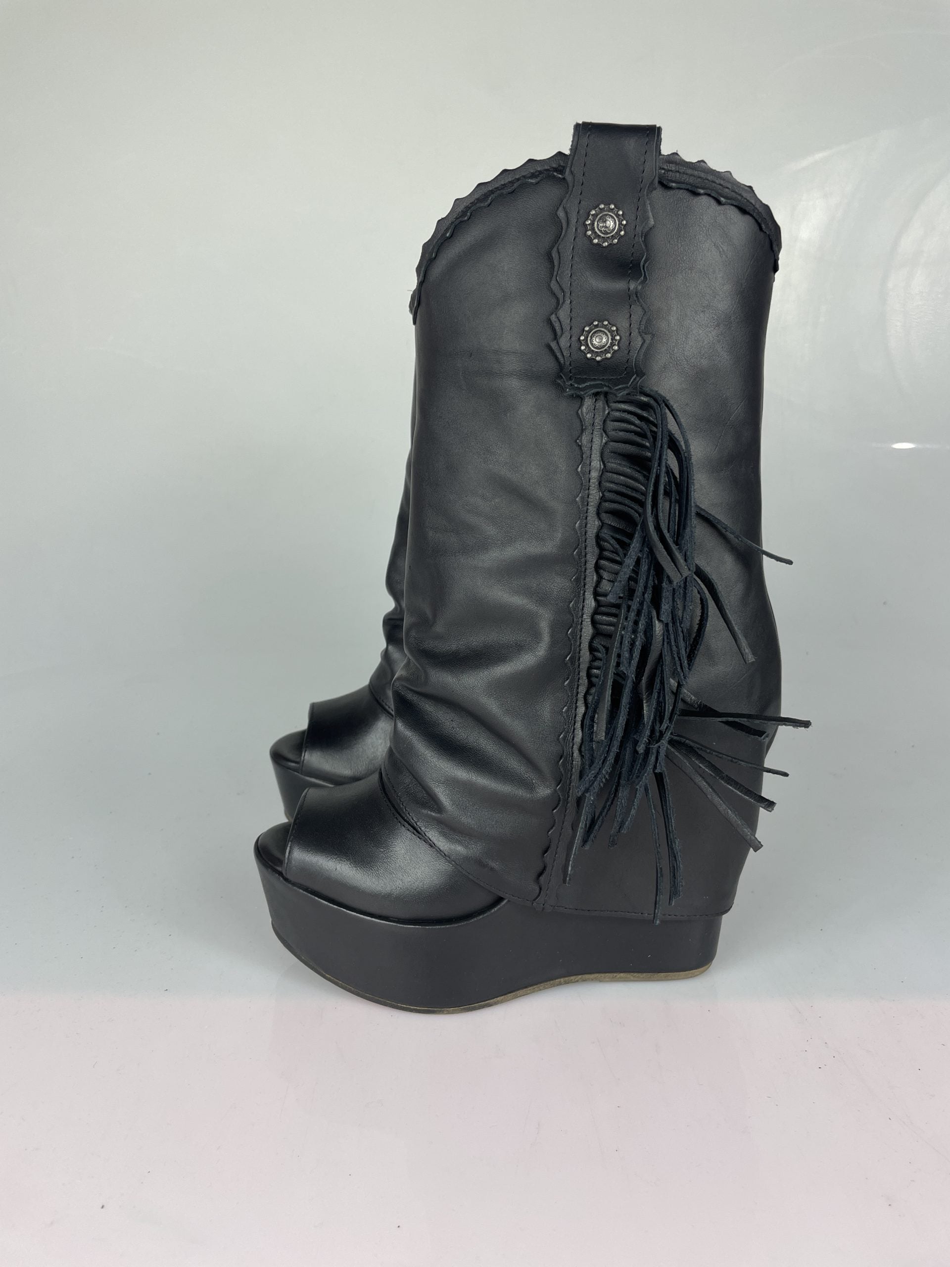 Carmensita Euphoria mid cuero negro
