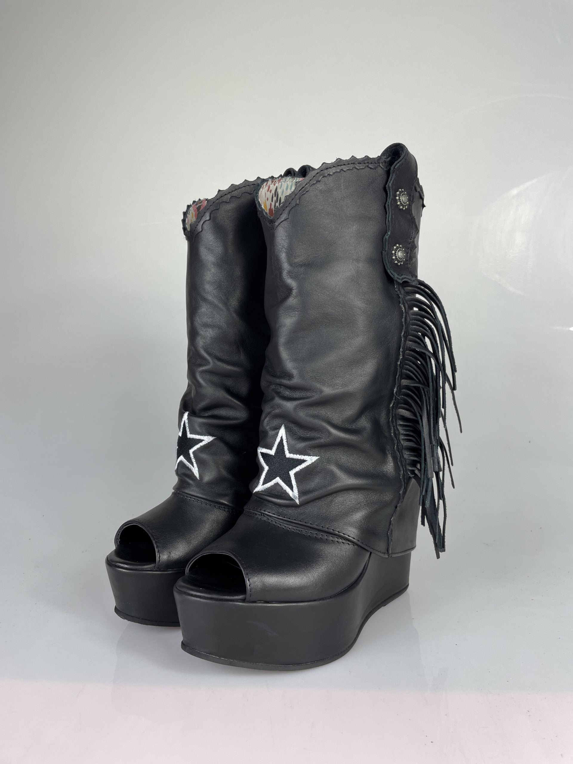 Carmensita Euphoria mid cuero negro