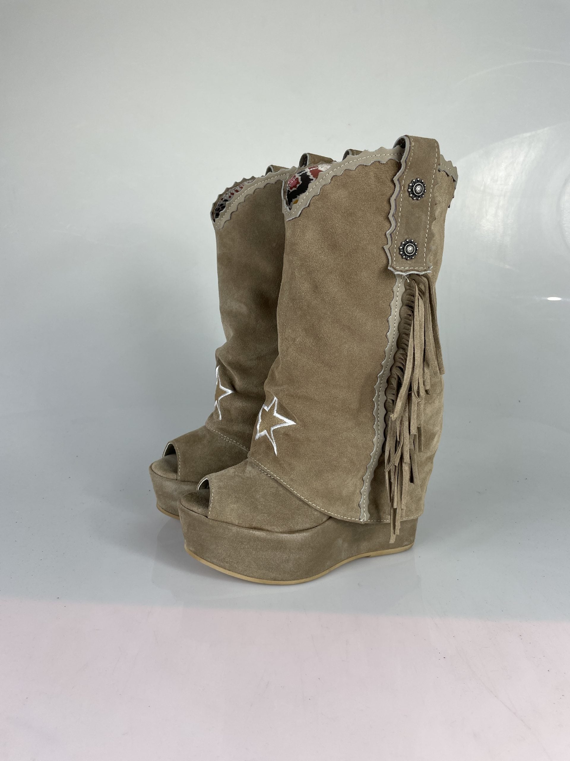 Carmensita Euphoria mid camoscio beige