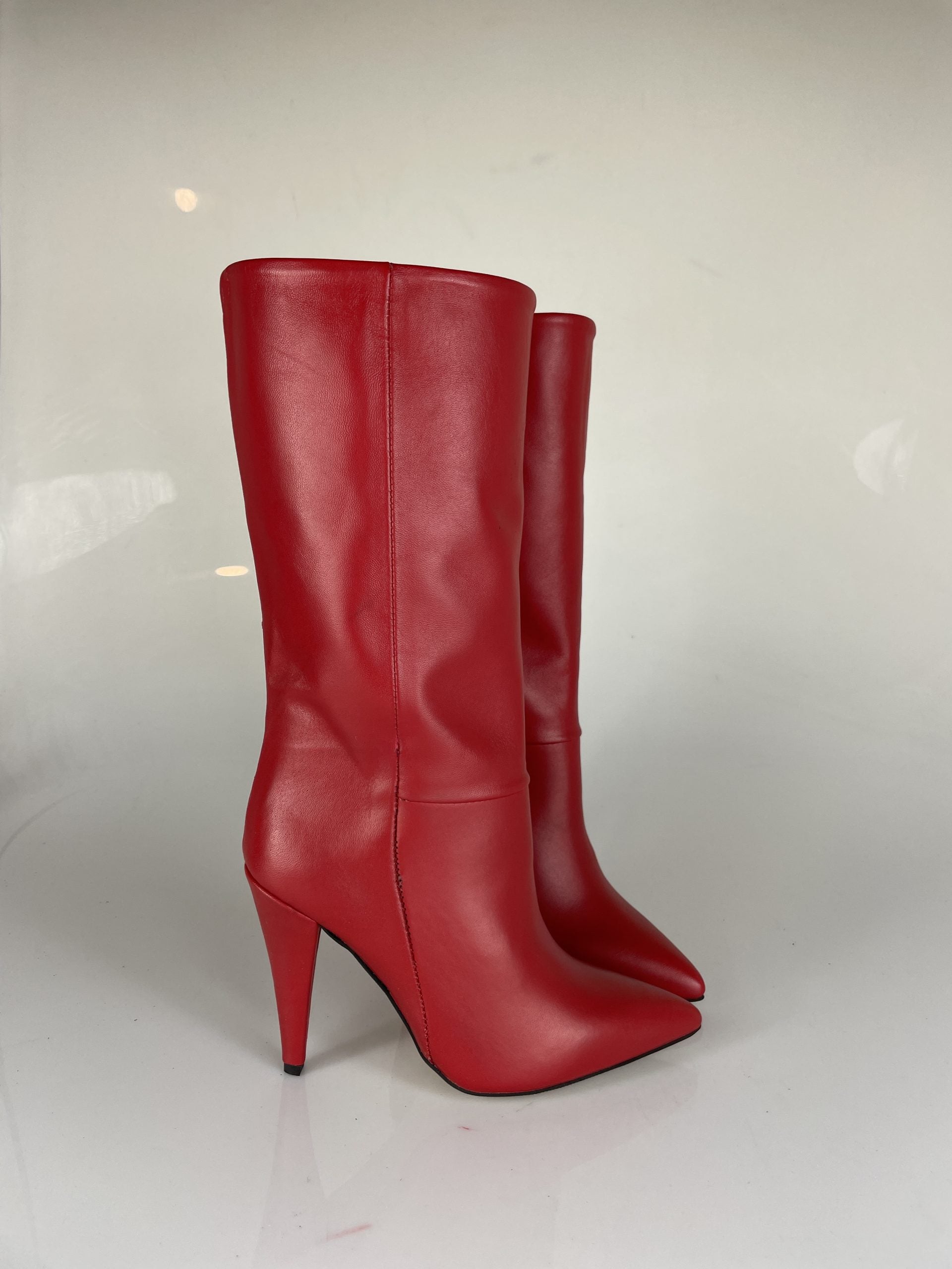 Cesare mid red leather