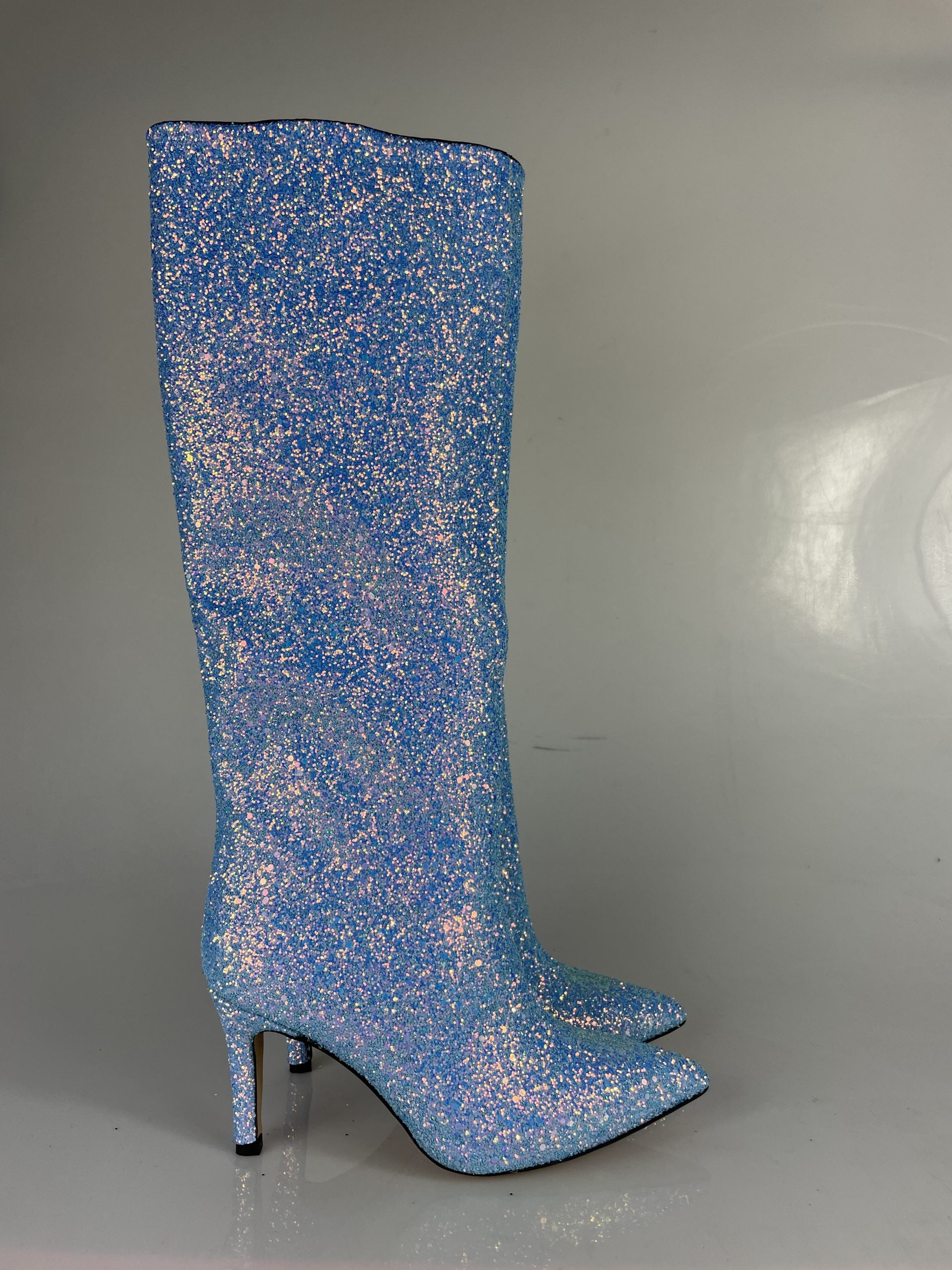 Light blue glitter lurex