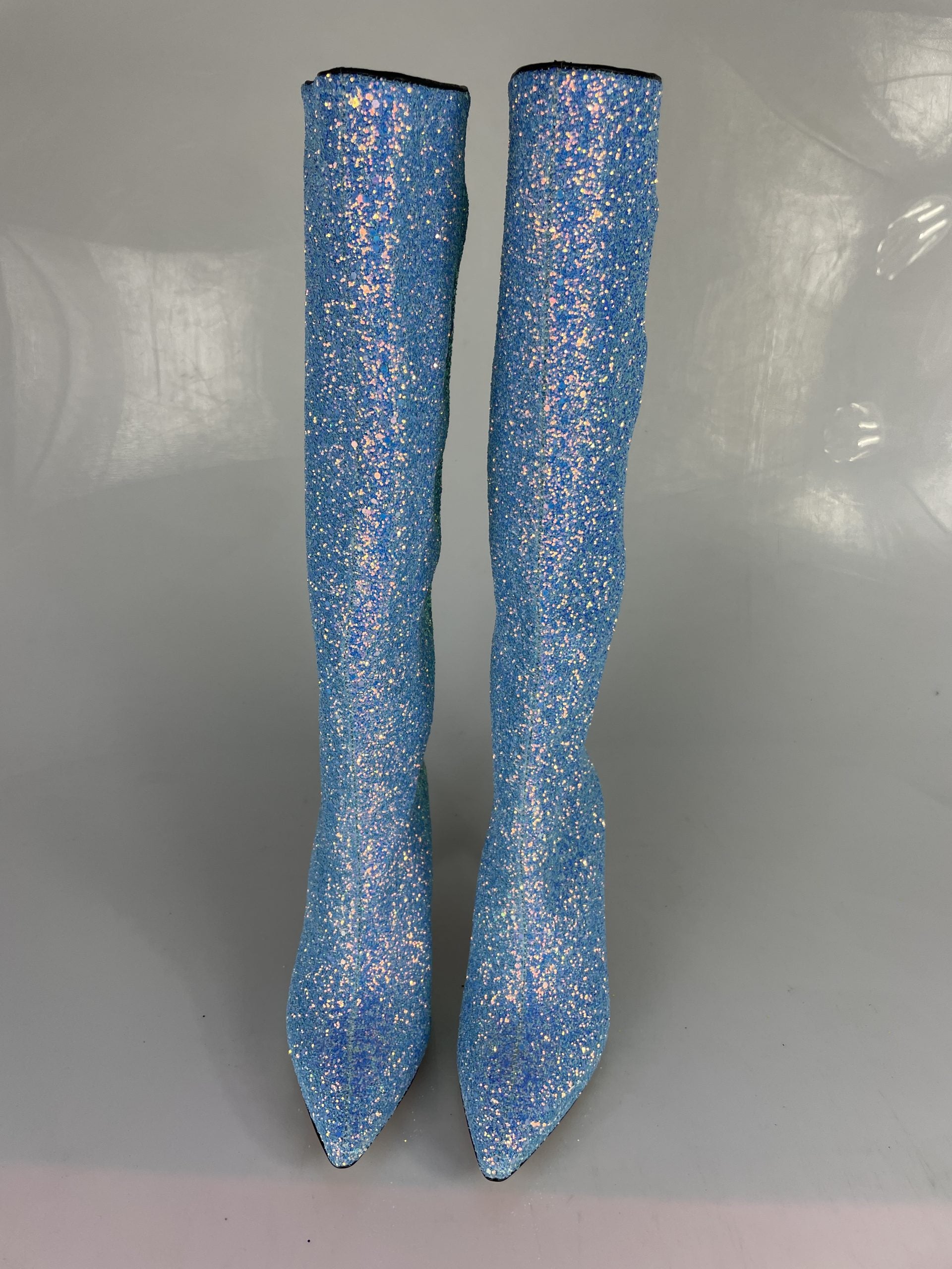 Light blue glitter lurex