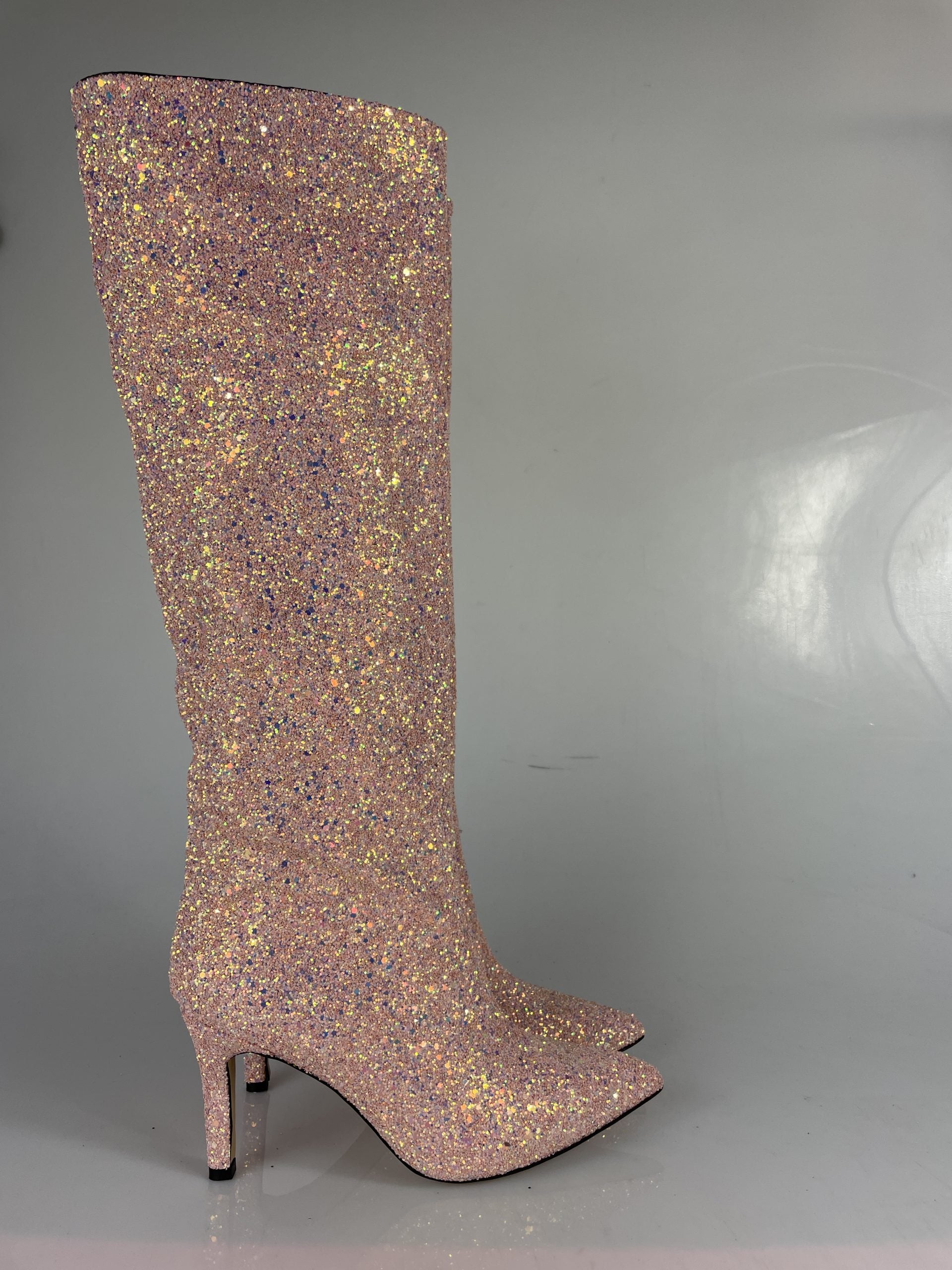 Pink glitter lurex