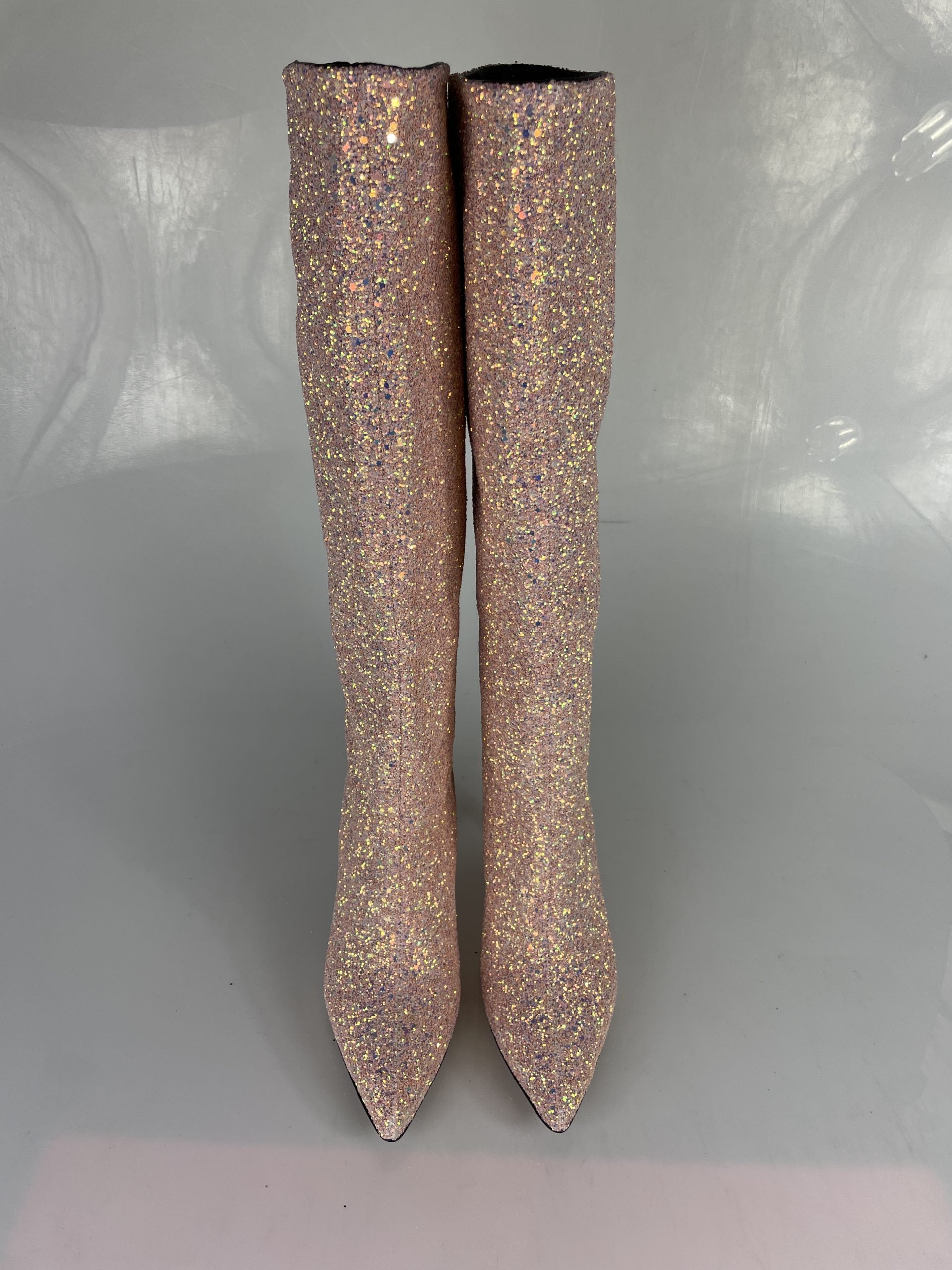 Pink glitter lurex