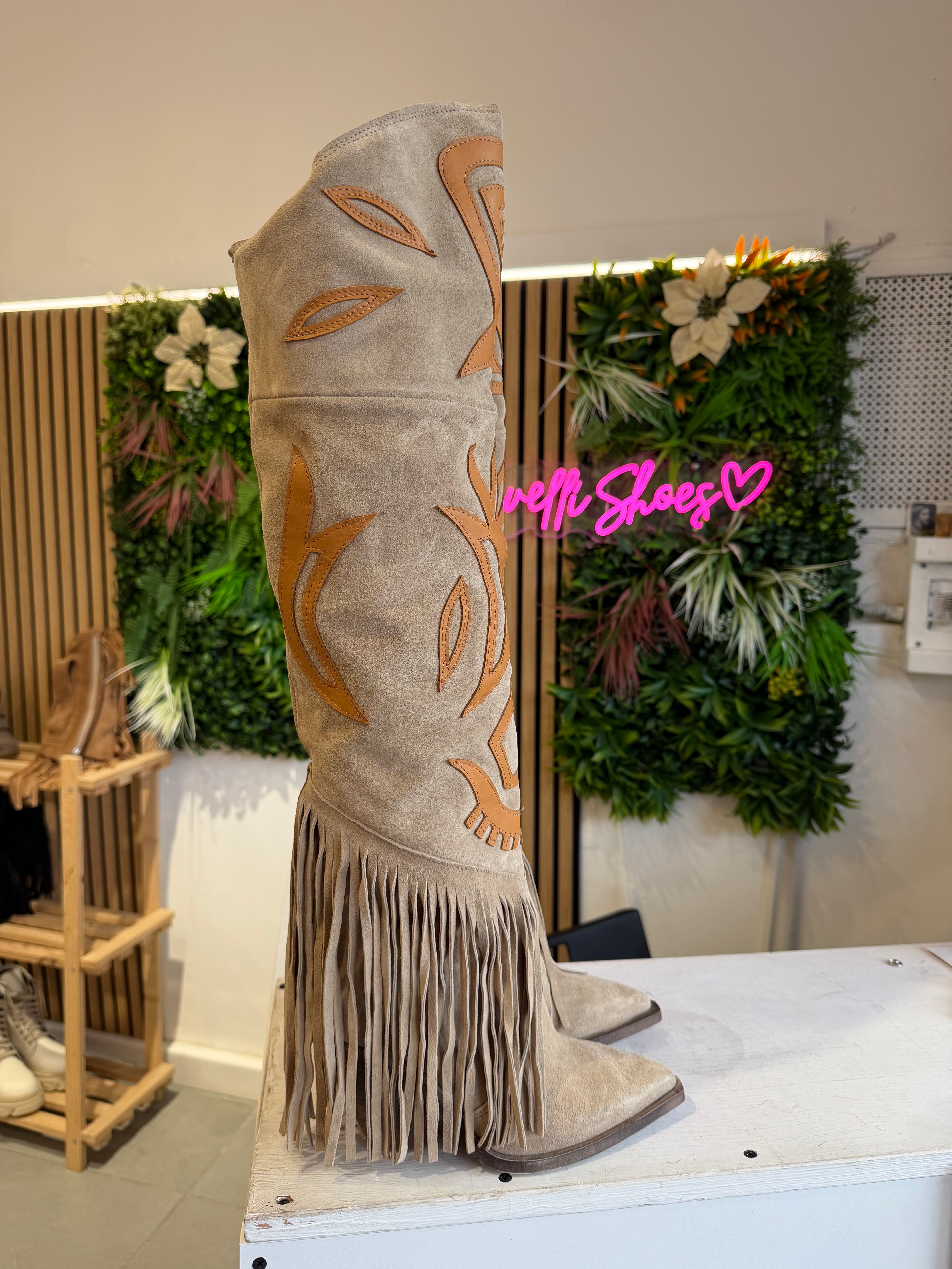 Santho gabriella cam beige rip cuoio