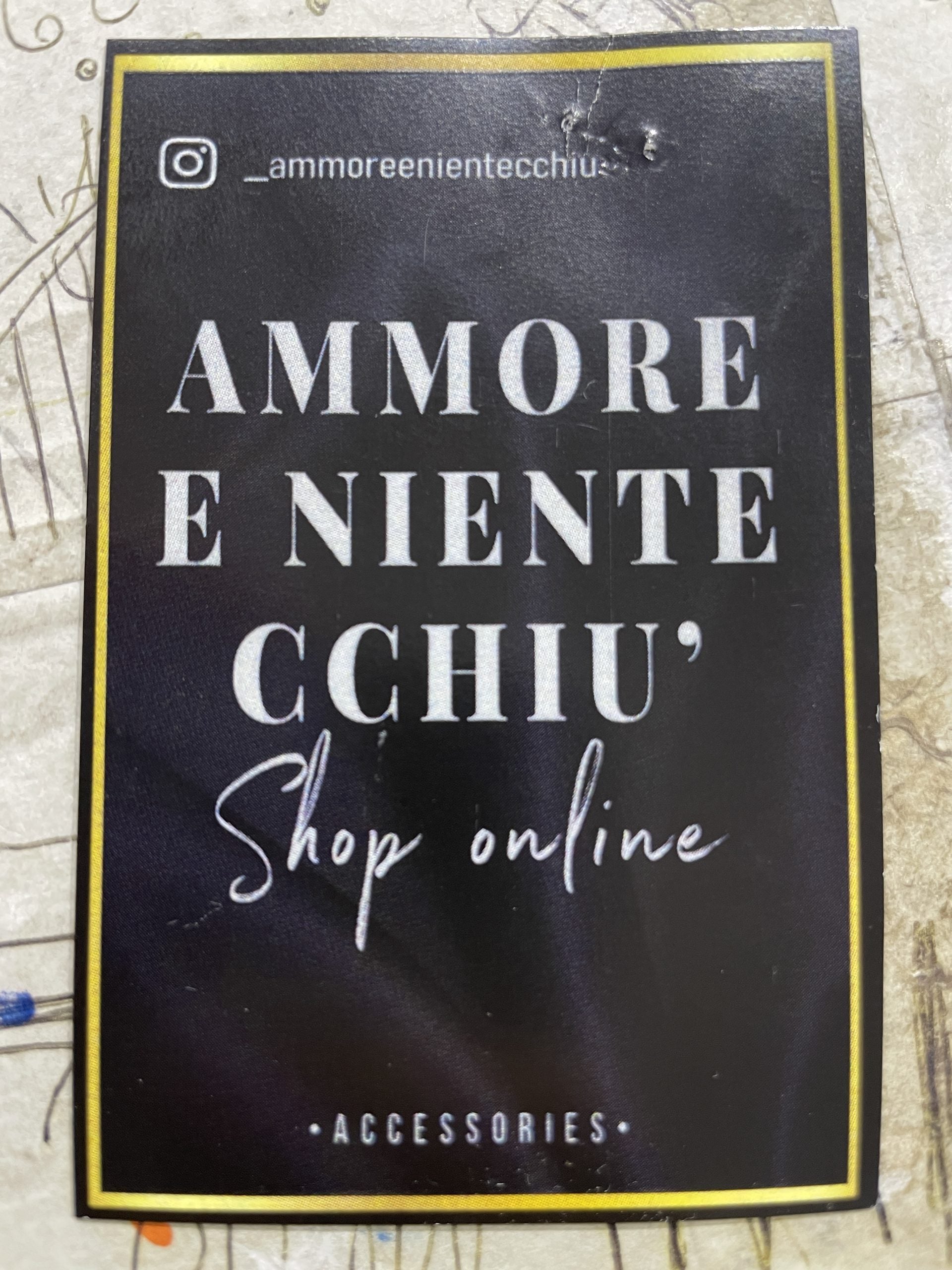 Amor black leather with gold accents with name