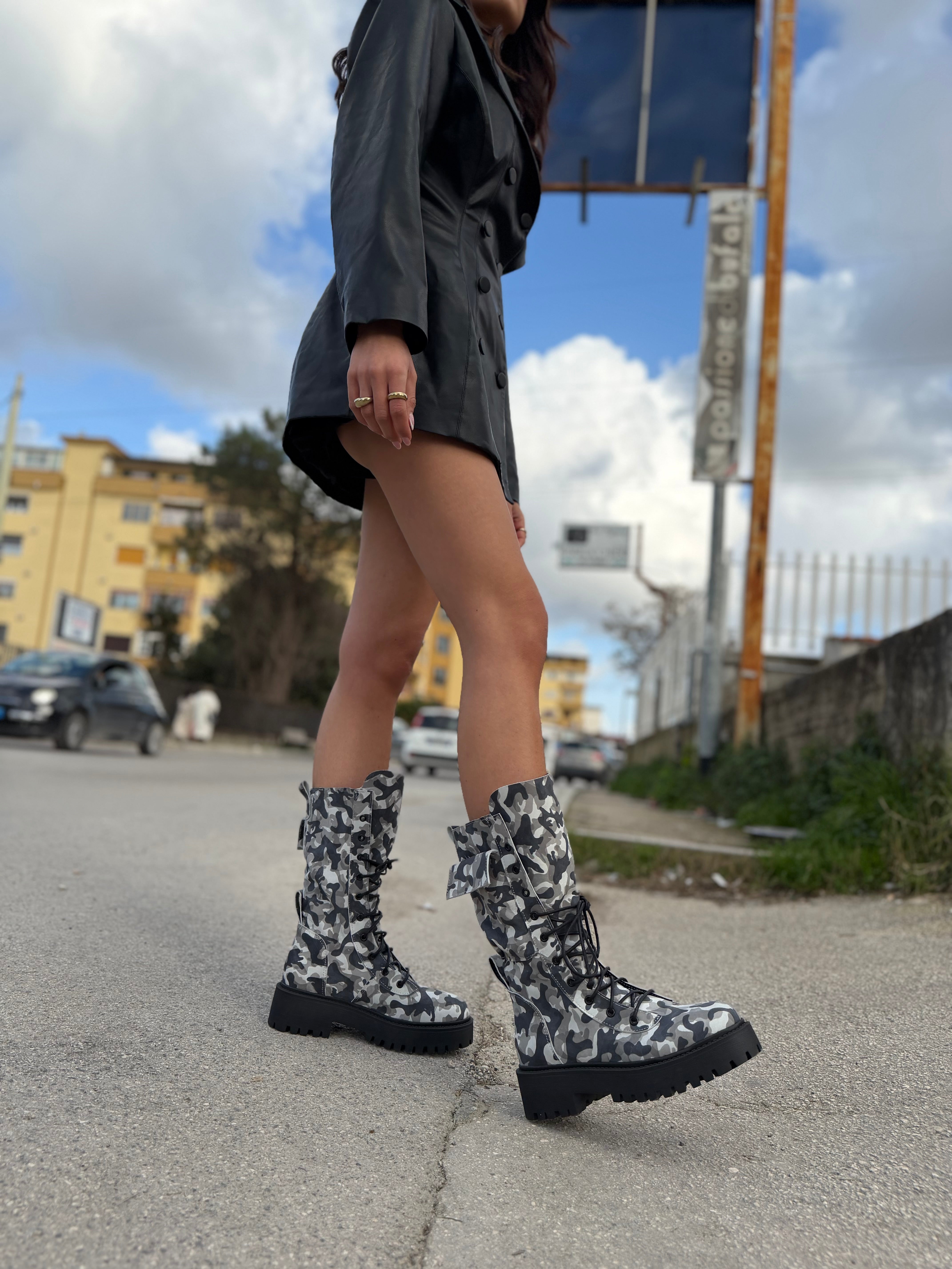 Anfibio ginny mimetico nero