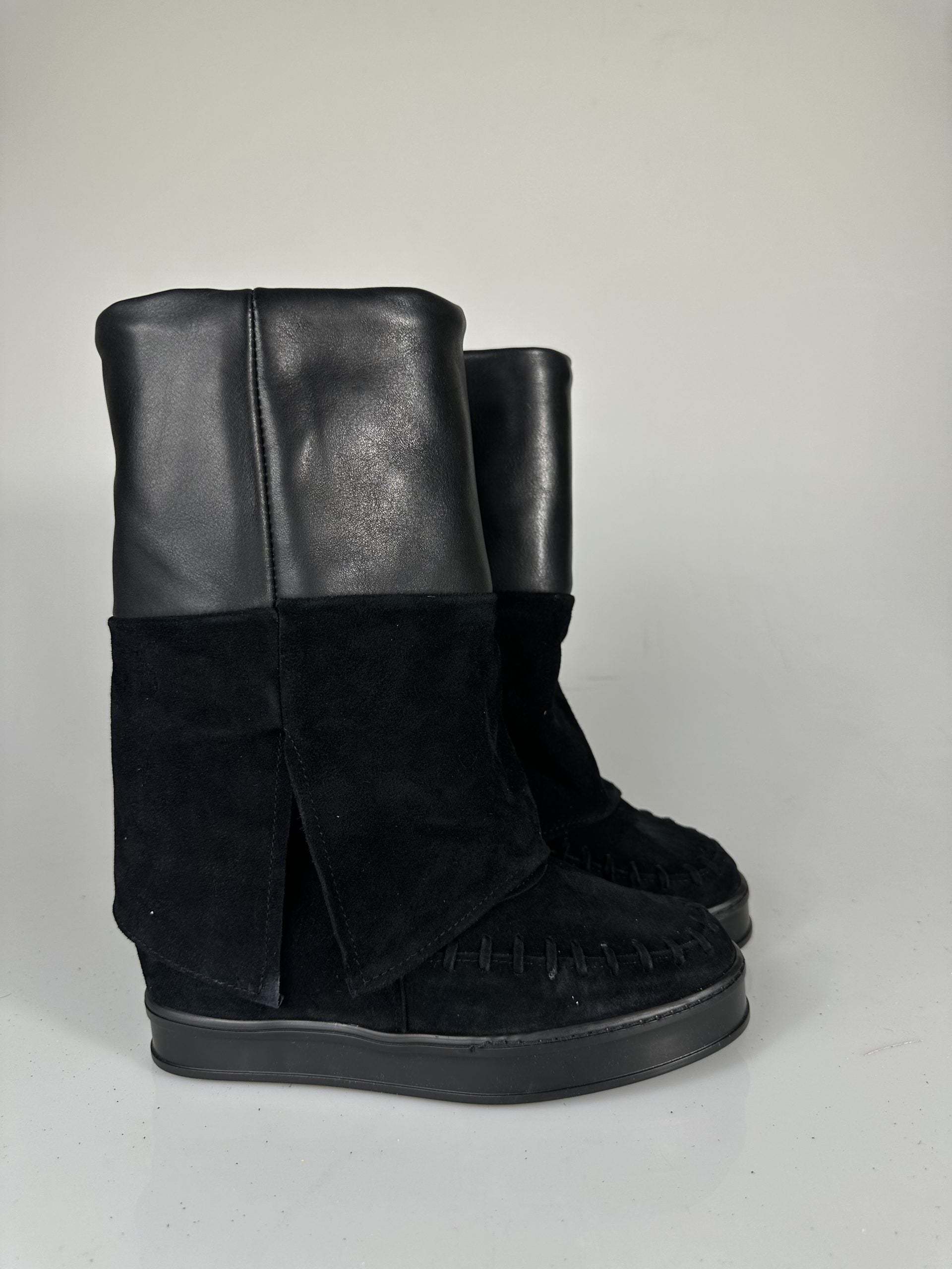 Blessing black leather black cam black sole