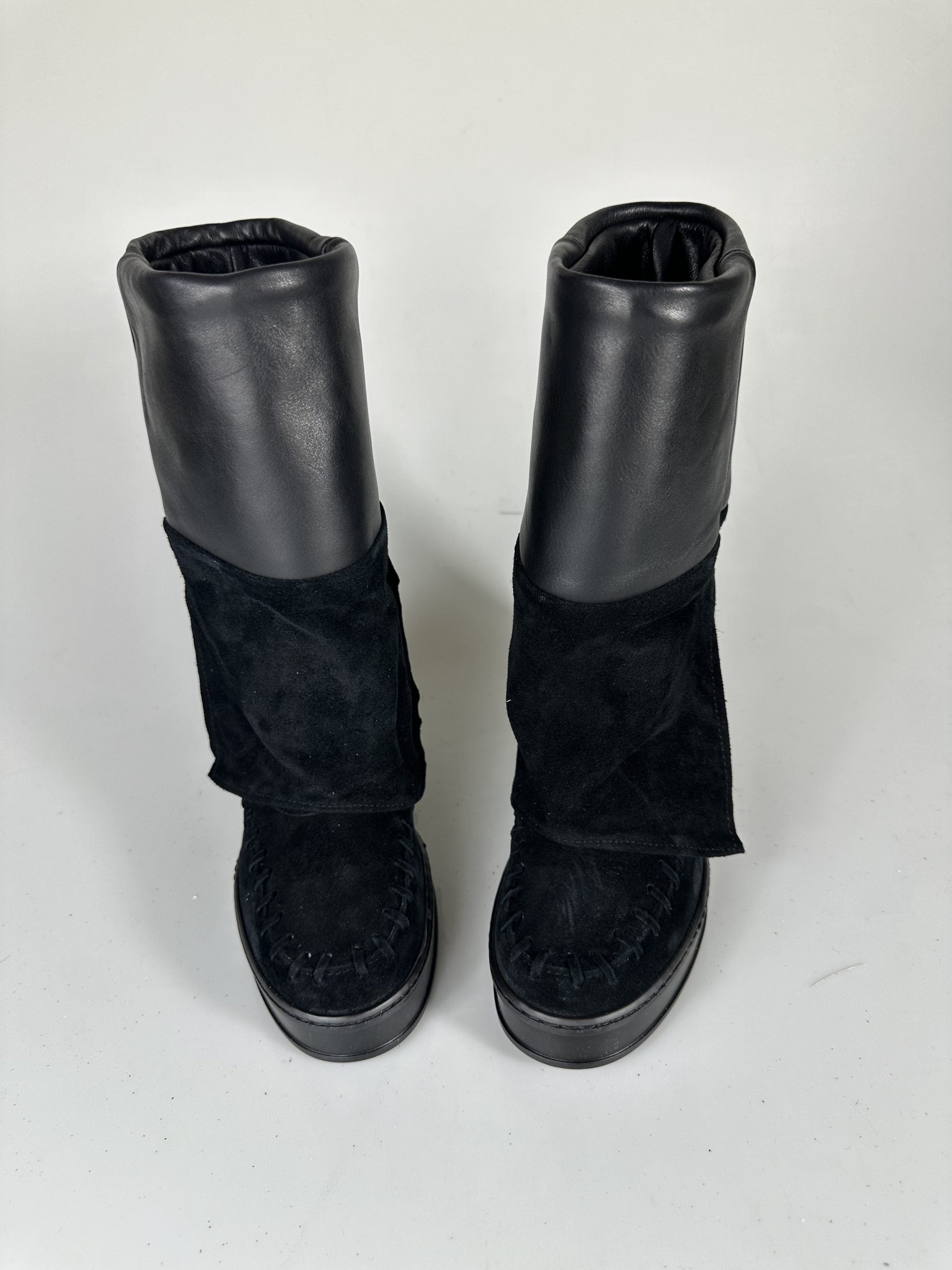 Blessing black leather black cam black sole