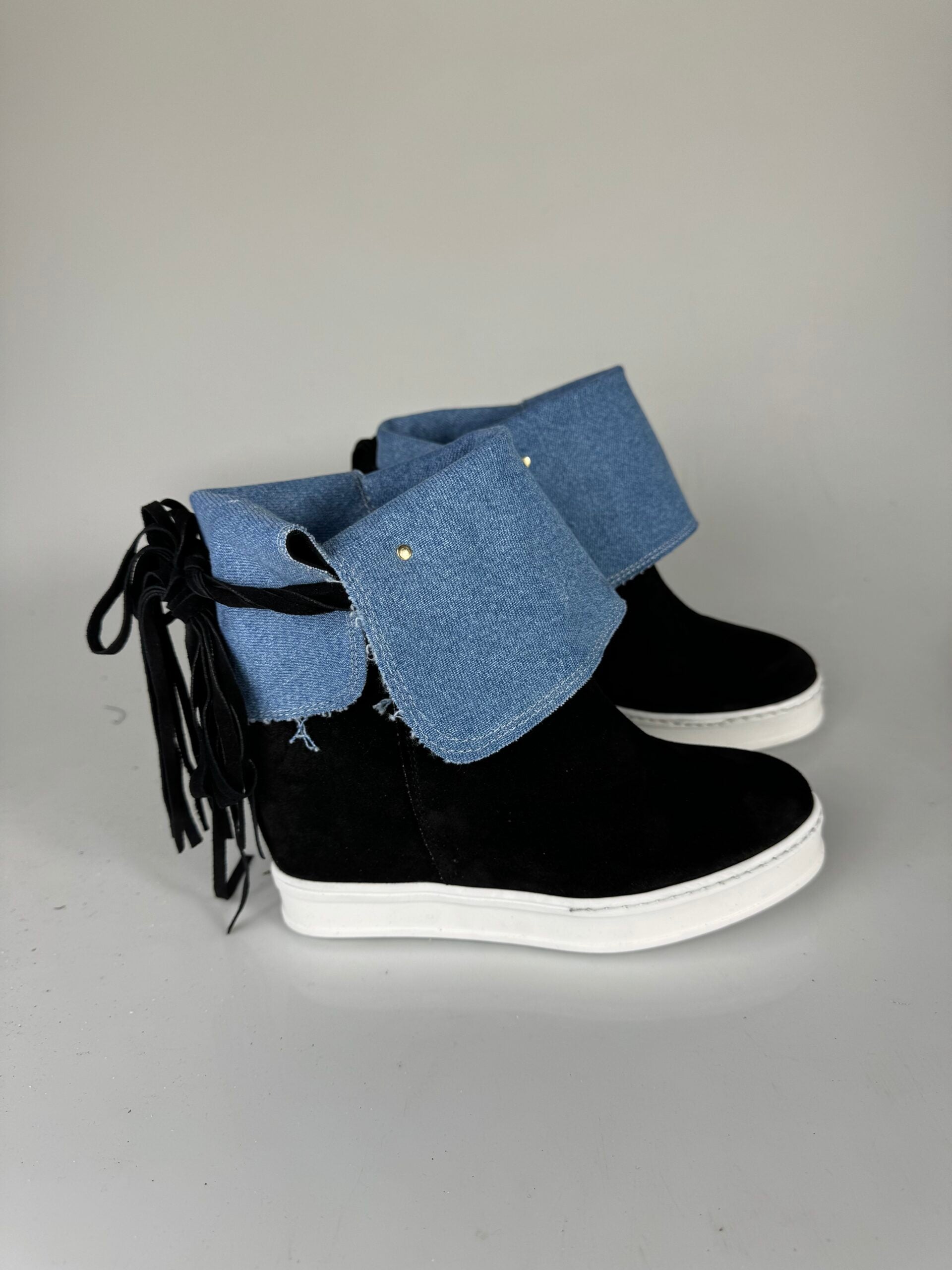 Bobo invert full up cam black rip jeans