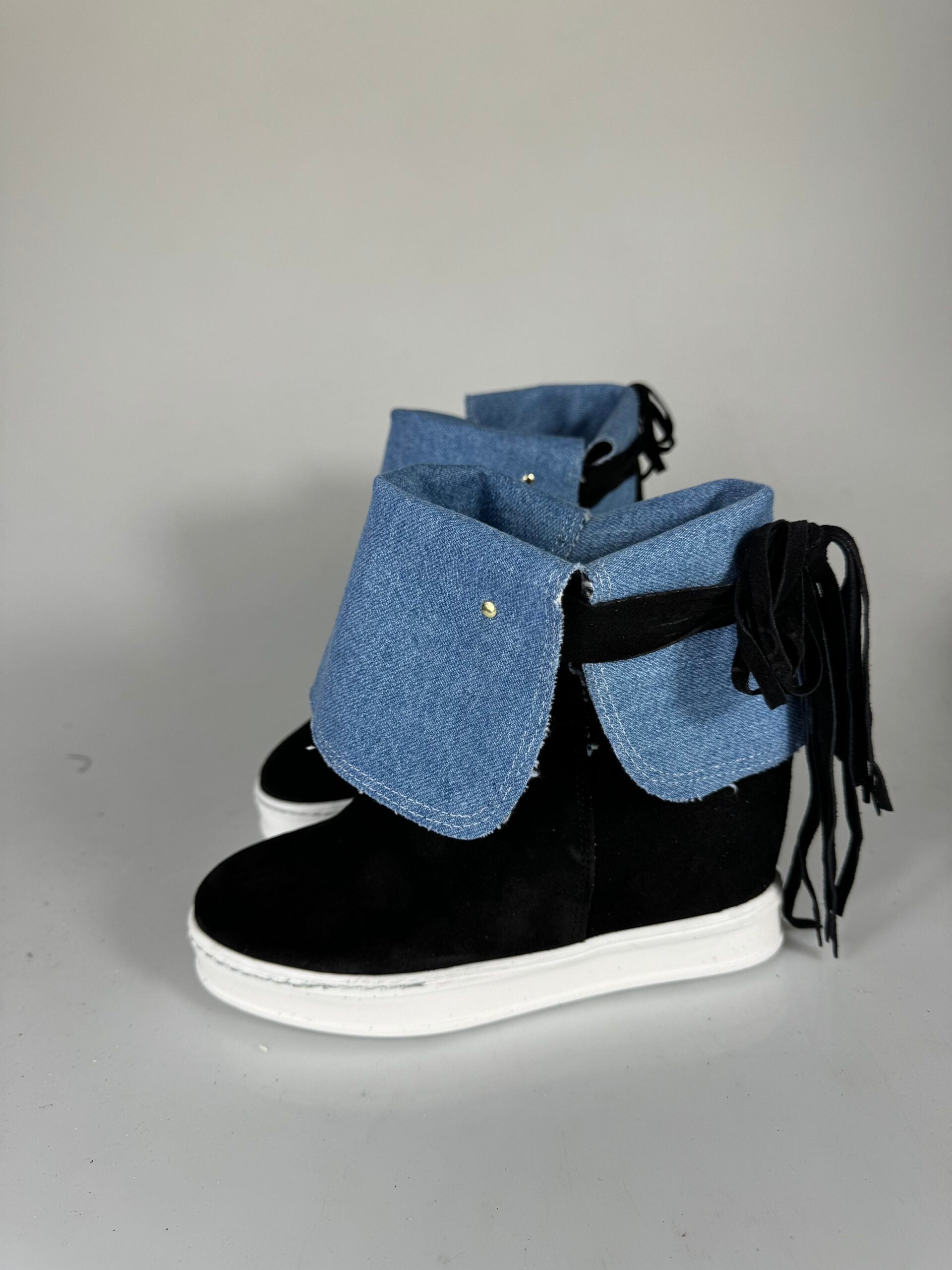 Bobo invert full up cam black rip jeans