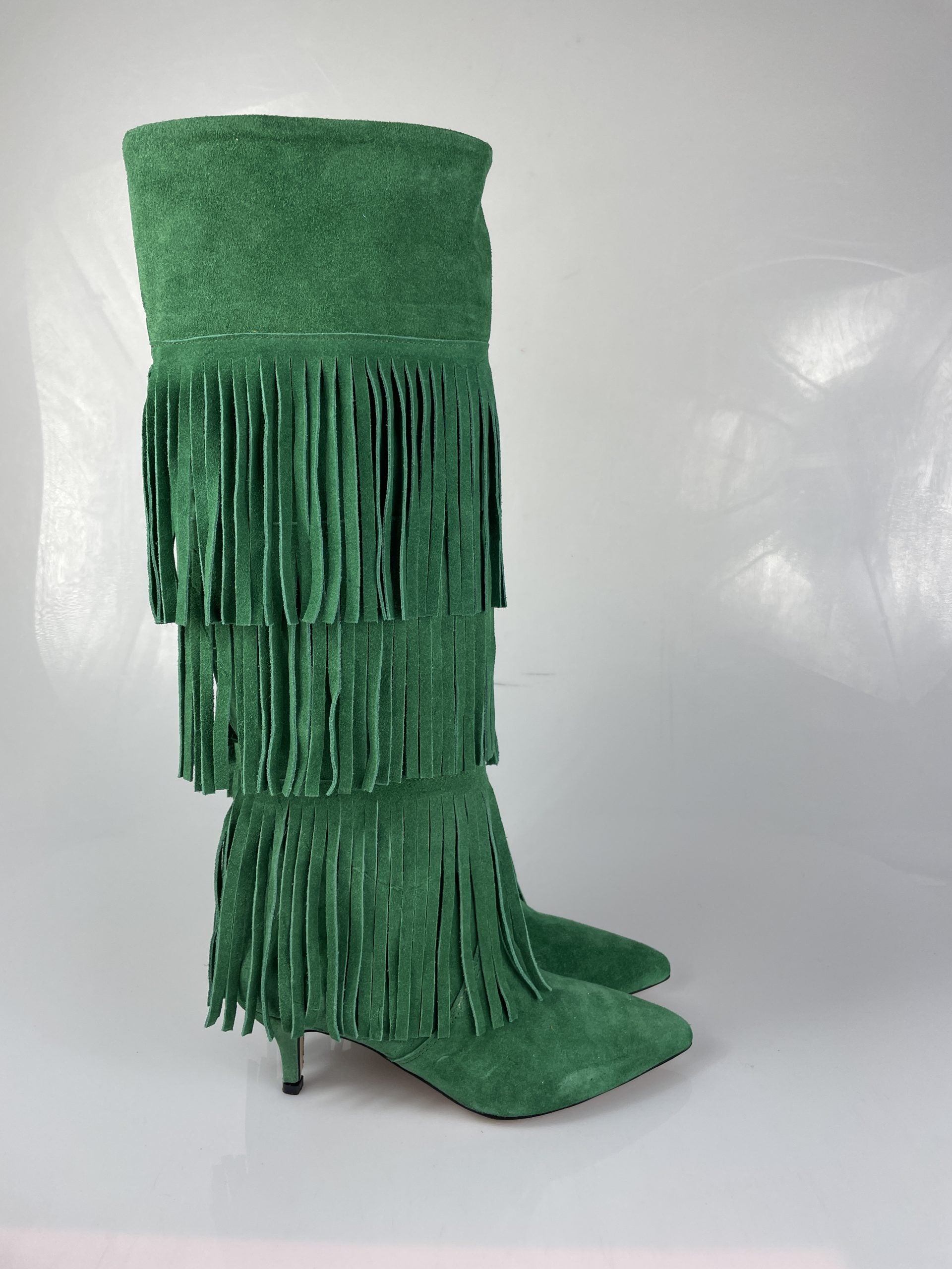 Flaminia green suede