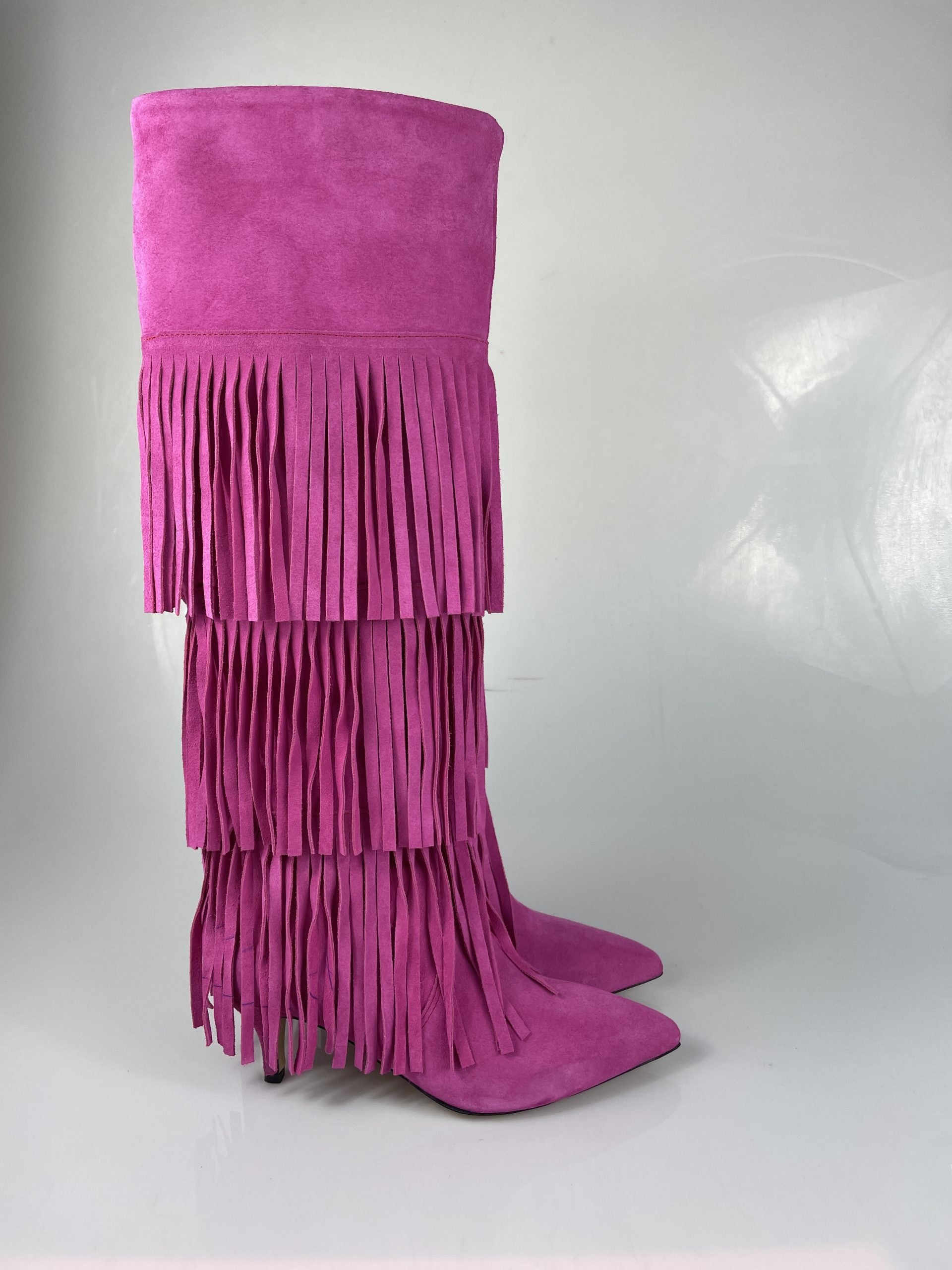 Flaminia fuchsia suede