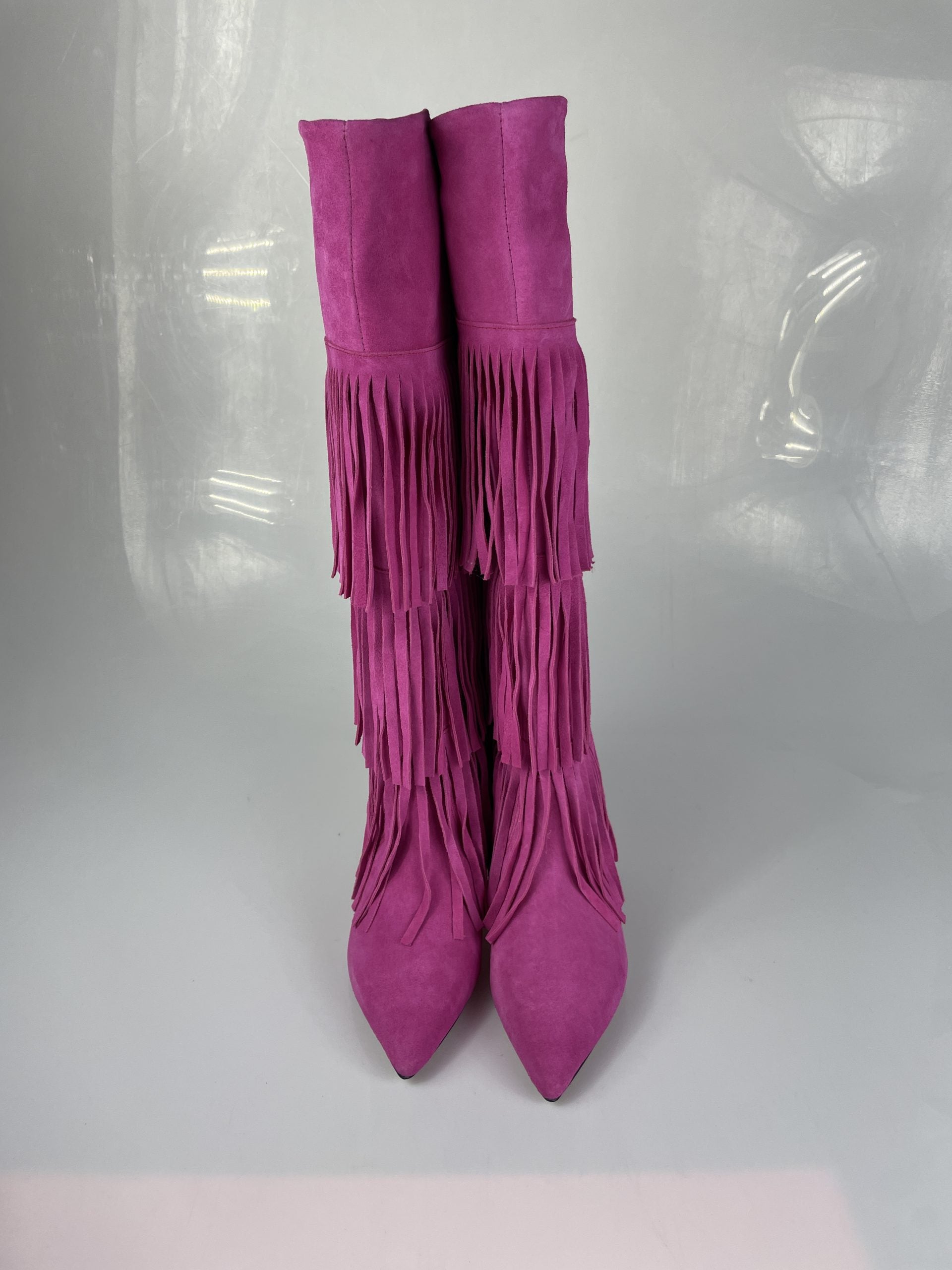 Flaminia fuchsia suede