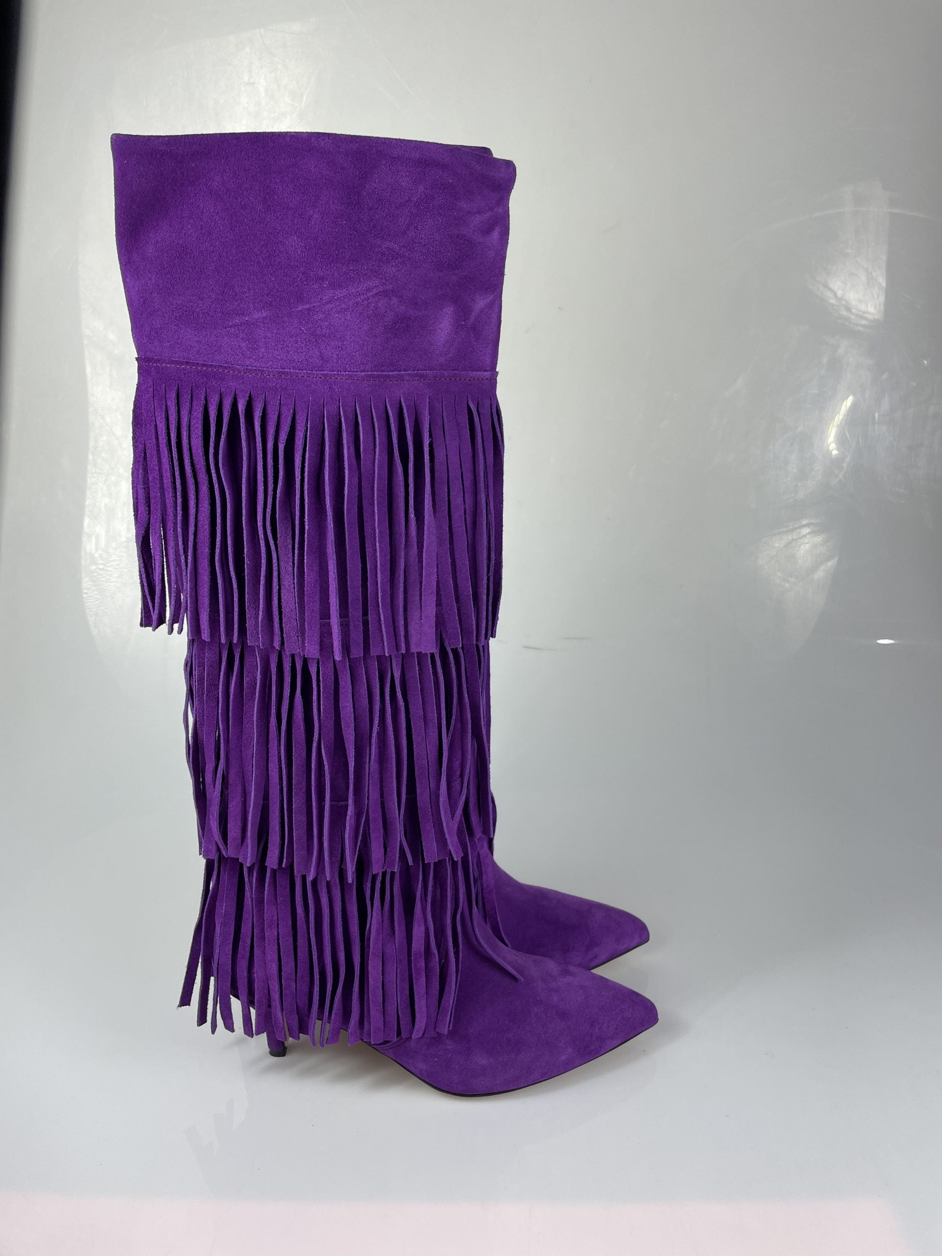 Flaminia purple suede