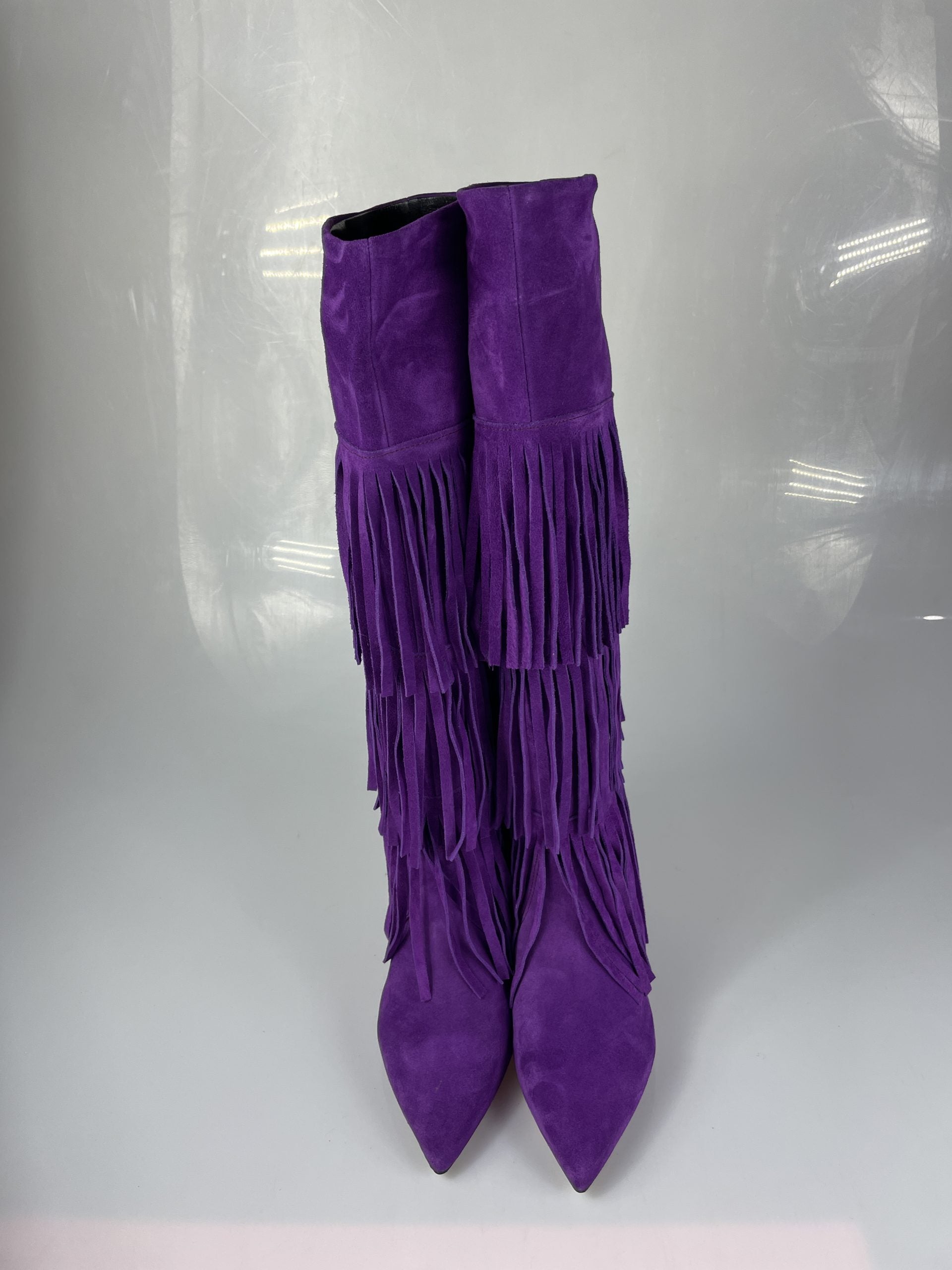 Flaminia purple suede