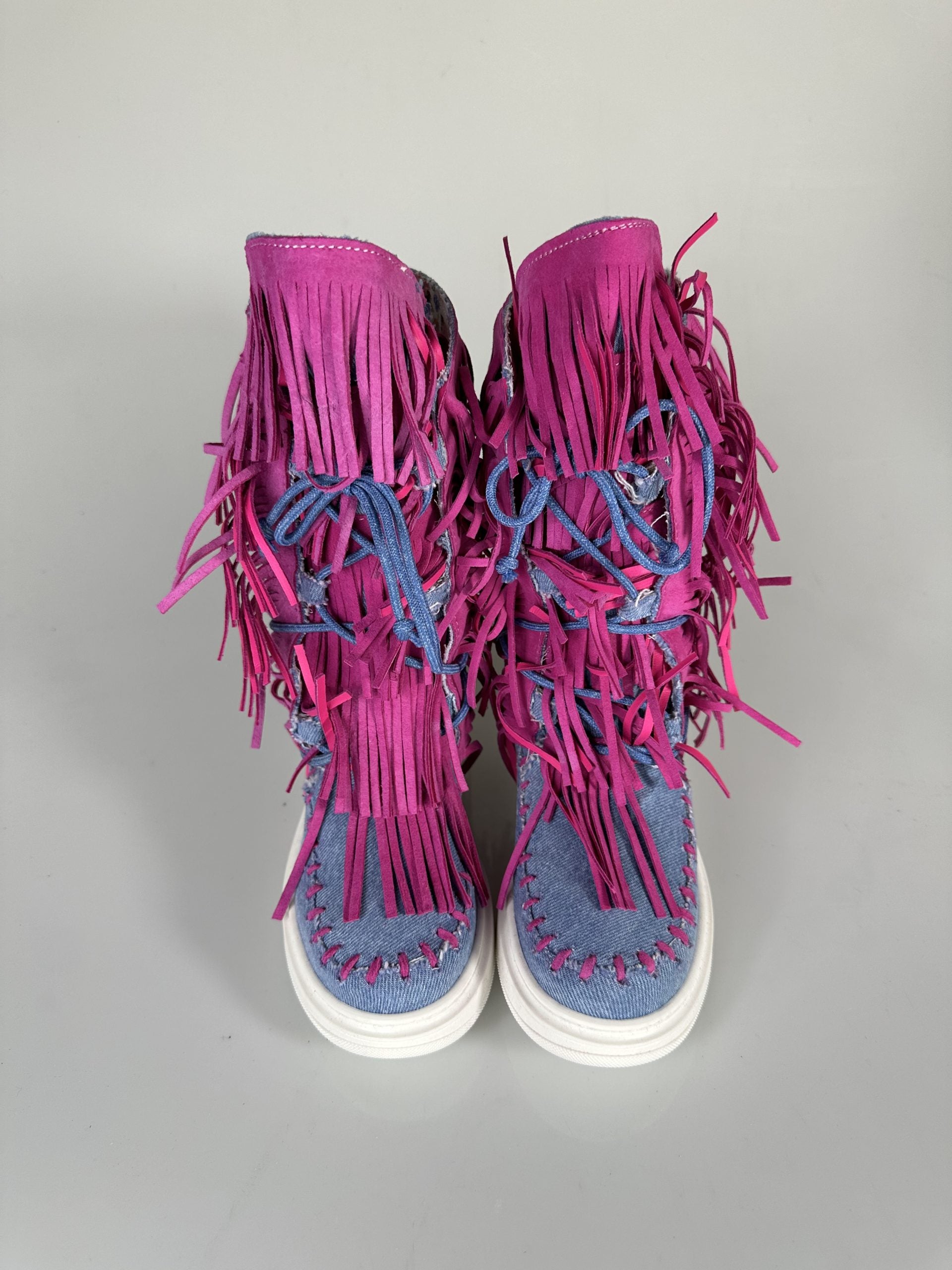 Regolar neo Jeans rip fuxia